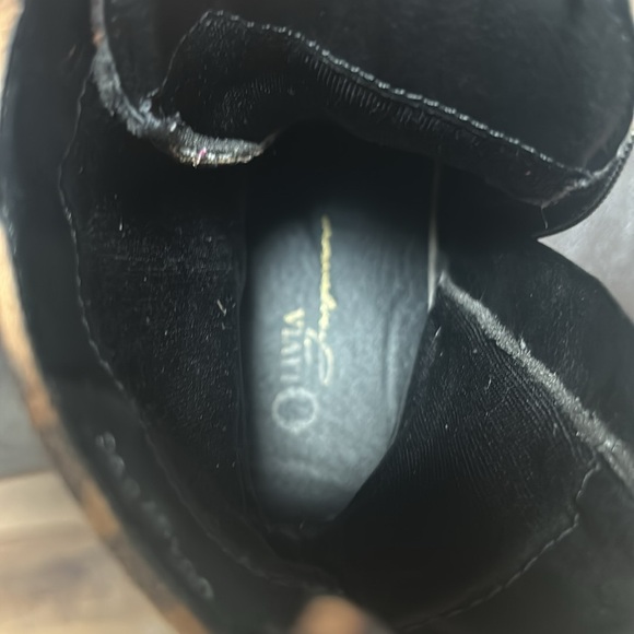 Forever 21 side zip, front tie cheetah heeled “hiker” boot. - Picture 4 of 4